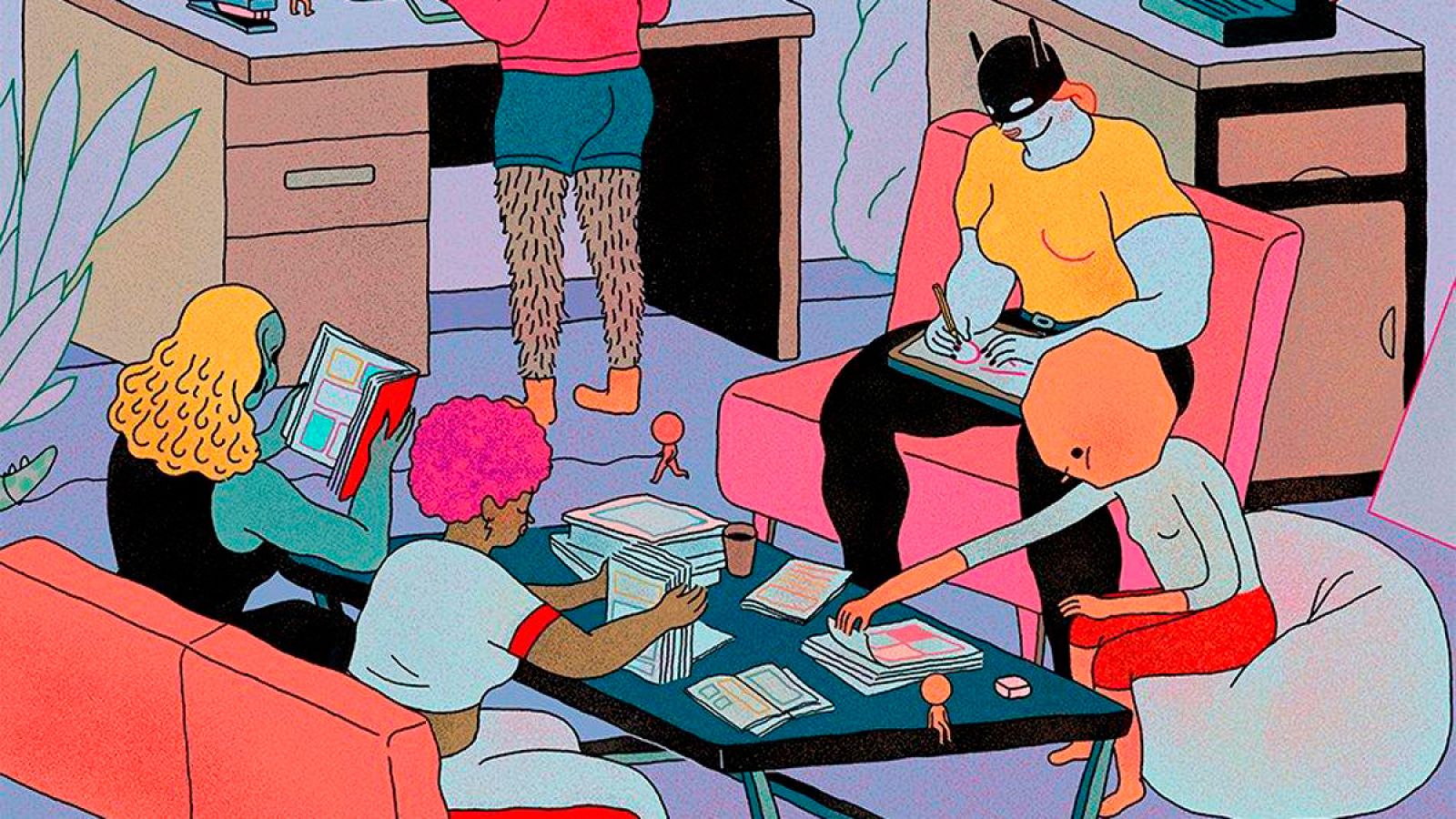 Fragmento del cartel de Ana Galvañ para el 37 Salón del Cómic de Barcelona