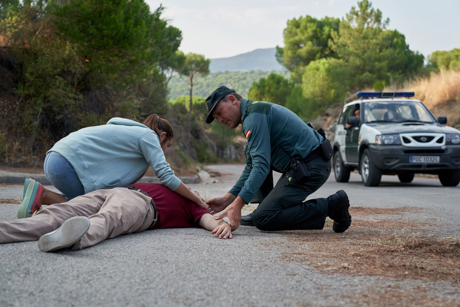 Un accidente de carretera con mútiples heridos al comienzo del capítulo de HVN