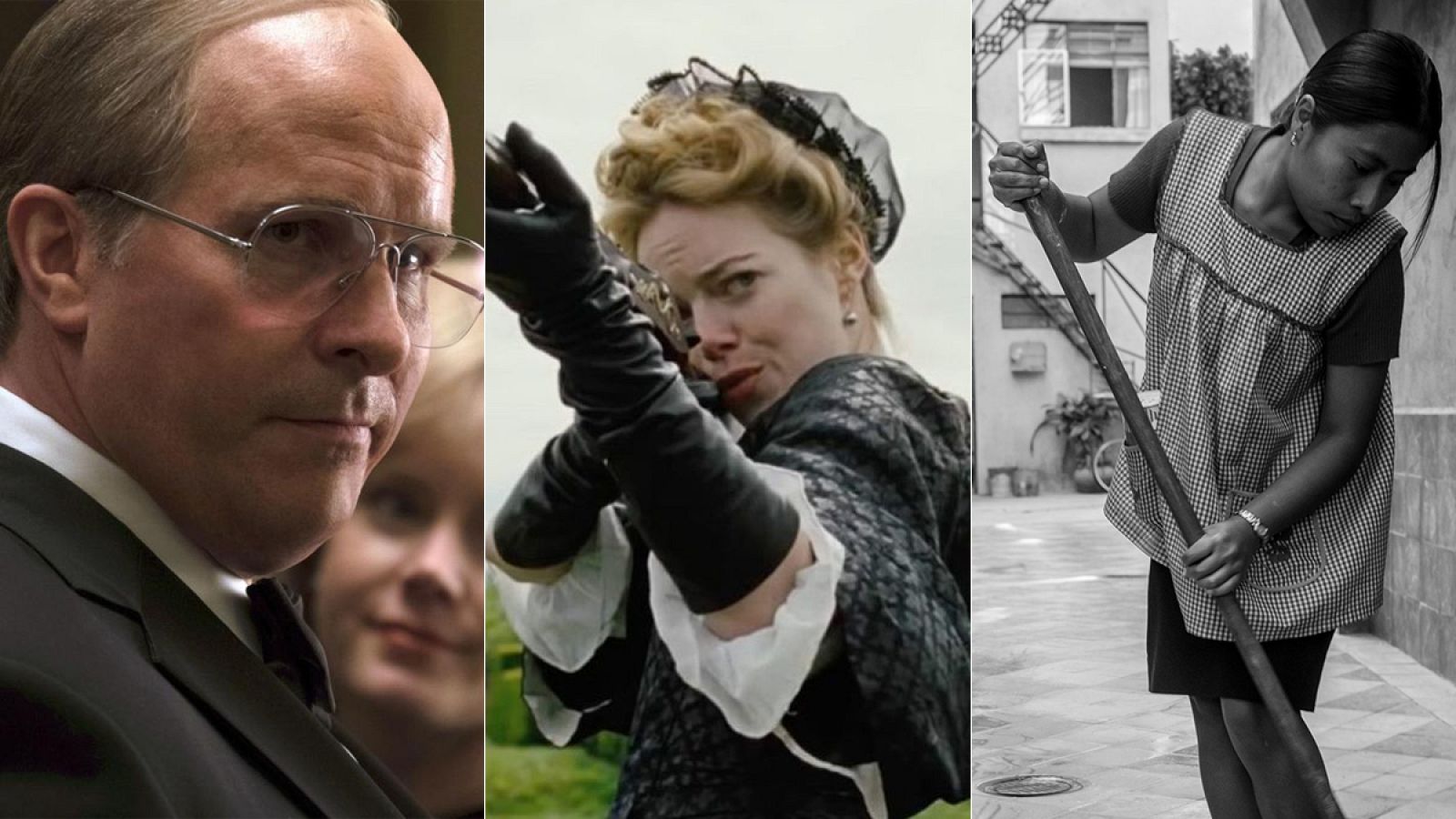 'El vicio del poder', 'La favorita' y 'Roma'.