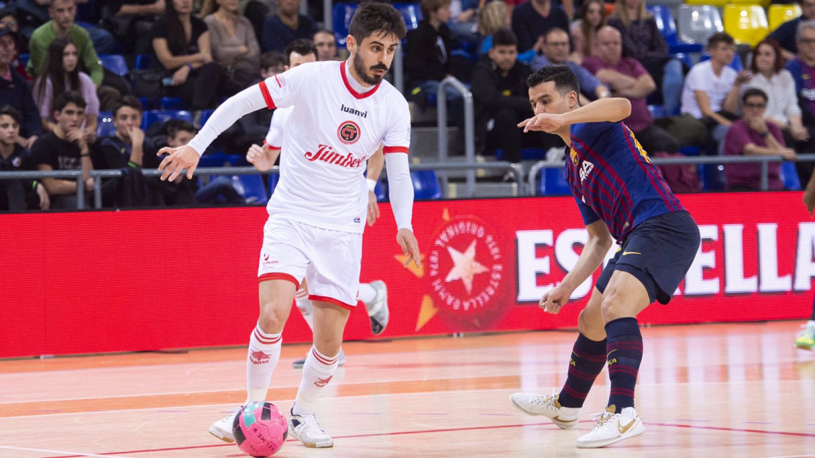 Imagen del partido entre Barça y Cartagena