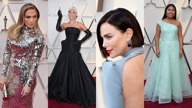 Lady Gaga y Charlize Theron, duelo en la alfombra roja 