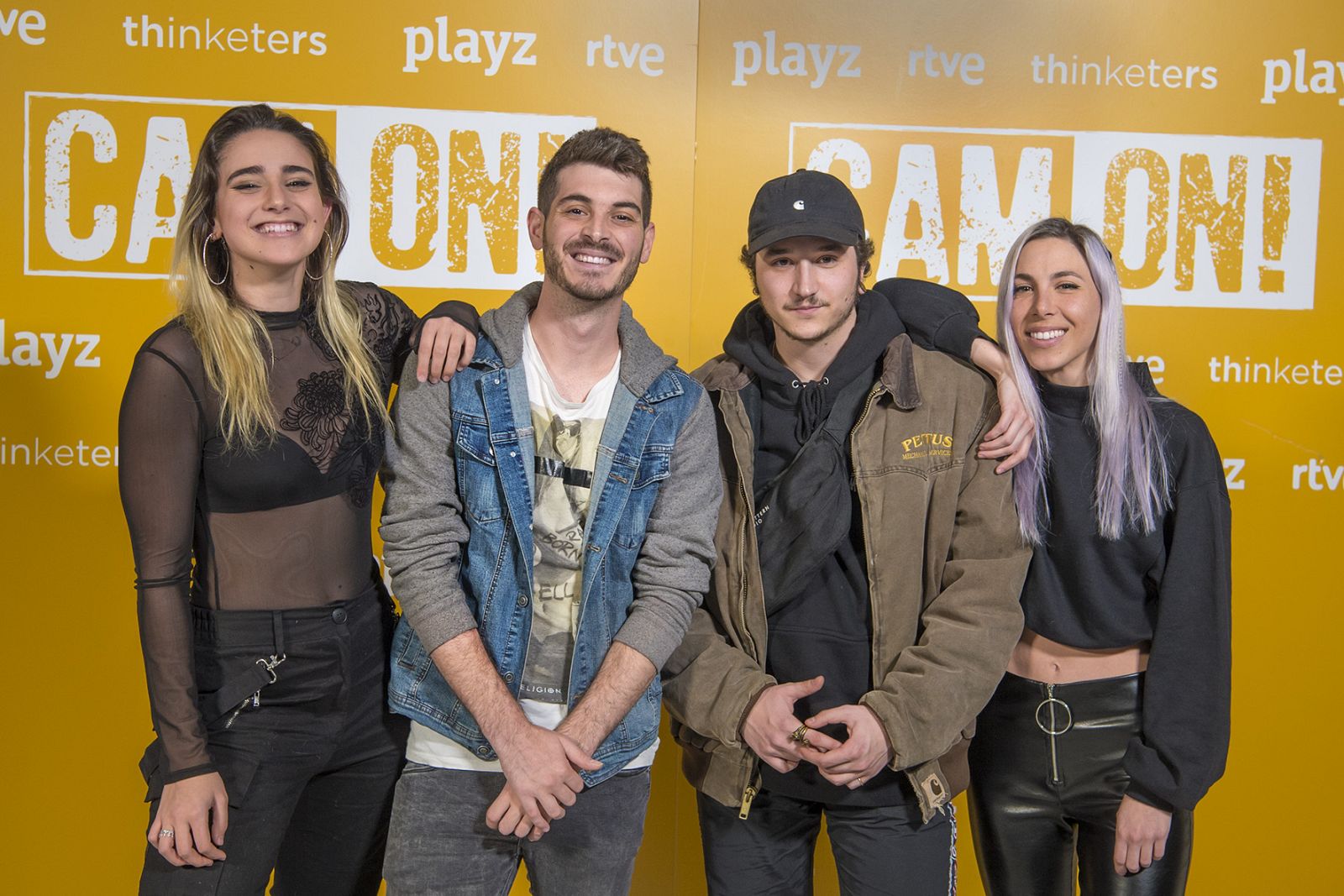 Ana Linares, Anton Lofer, Pau Clavero y Giovanna Bravar en la presentación de 'Cam On'.