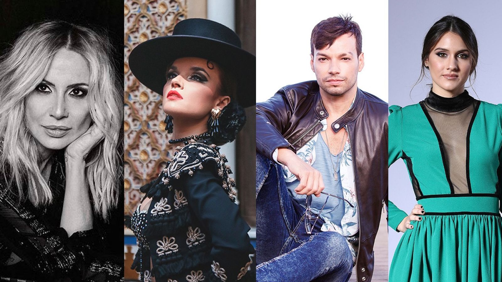 Marta Sánchez, Melody, Paco Arrojo y Sabela, concursantes de la gala 4