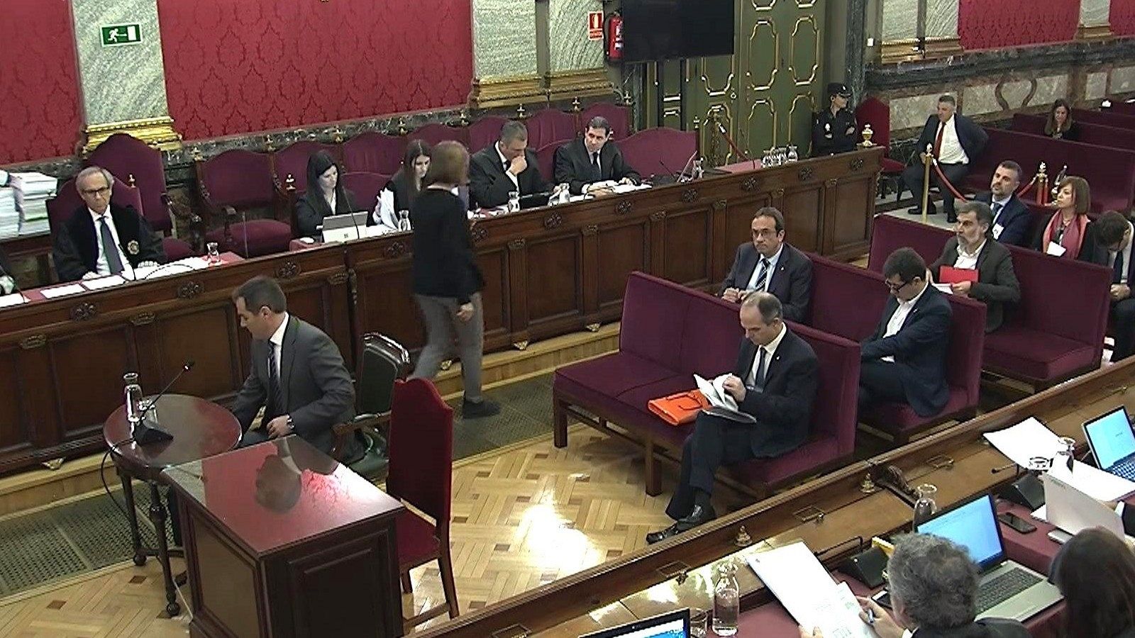 Un momento de la duodécima sesión del juicio del 'procés' en el Tribunal Supremo