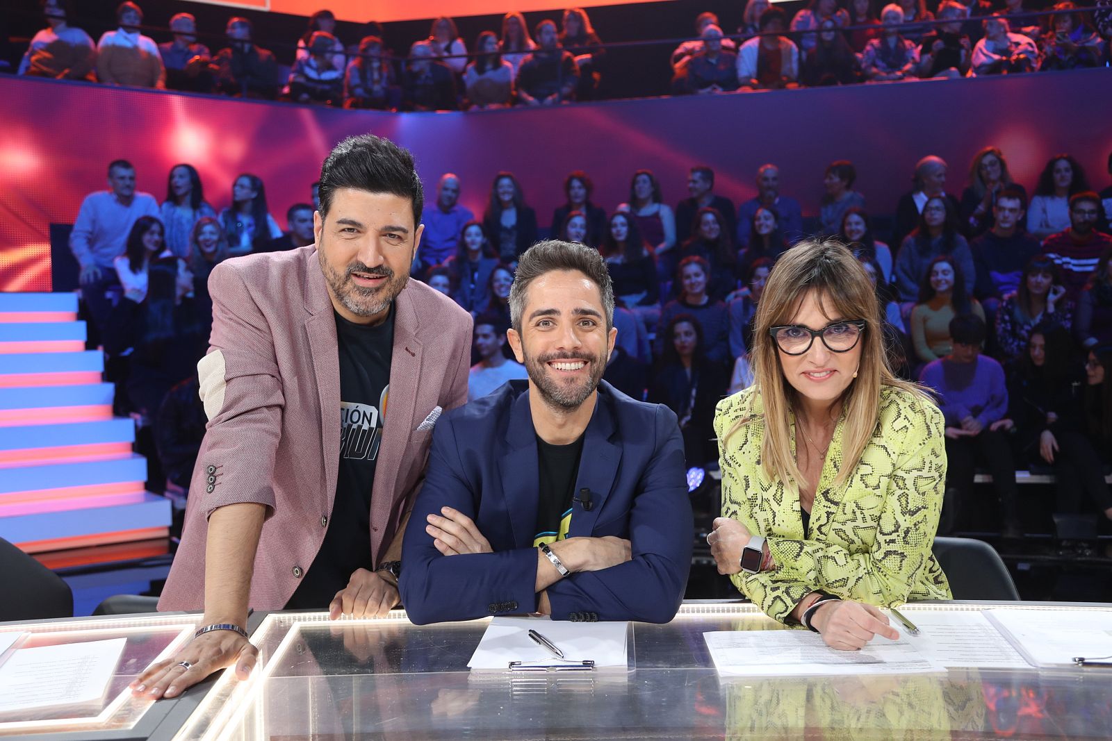 Tony Aguilar, Roberto Leal y Noemí Galera