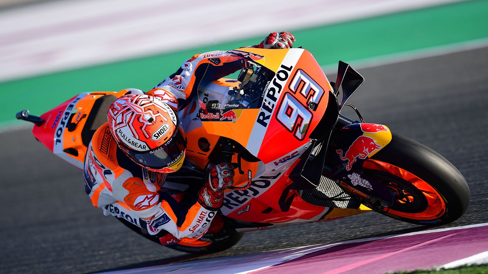 El piloto español Marc Márquez, en los entrenamientos de Catar.