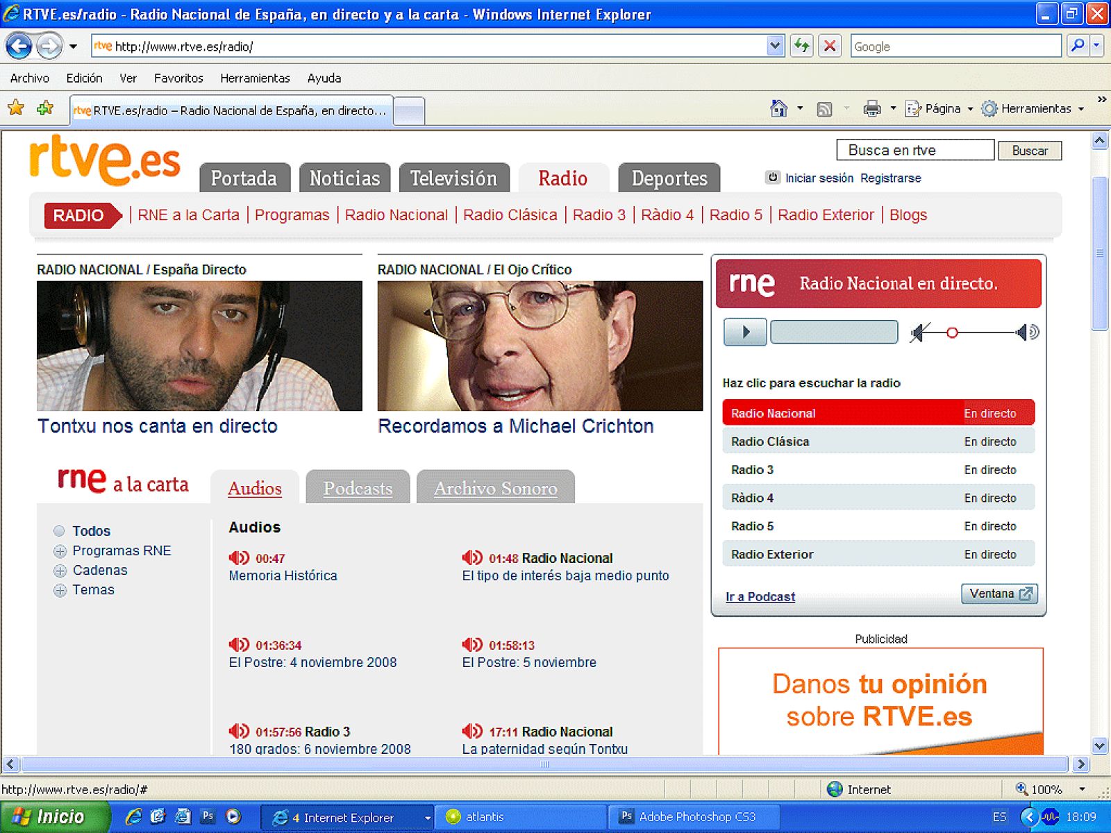 La web de RNE alcanza los dos millones de visitas