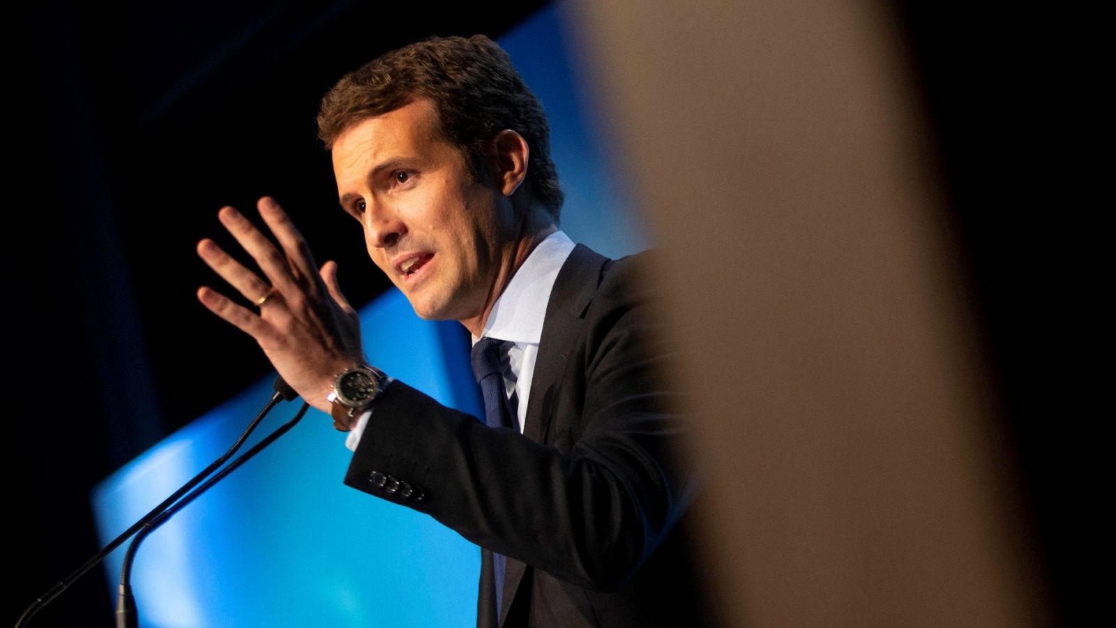 El presidente del PP, Pablo Casado, en la presentación de Cayetana Álvarez de Toledo como número uno del PP por Barcelona