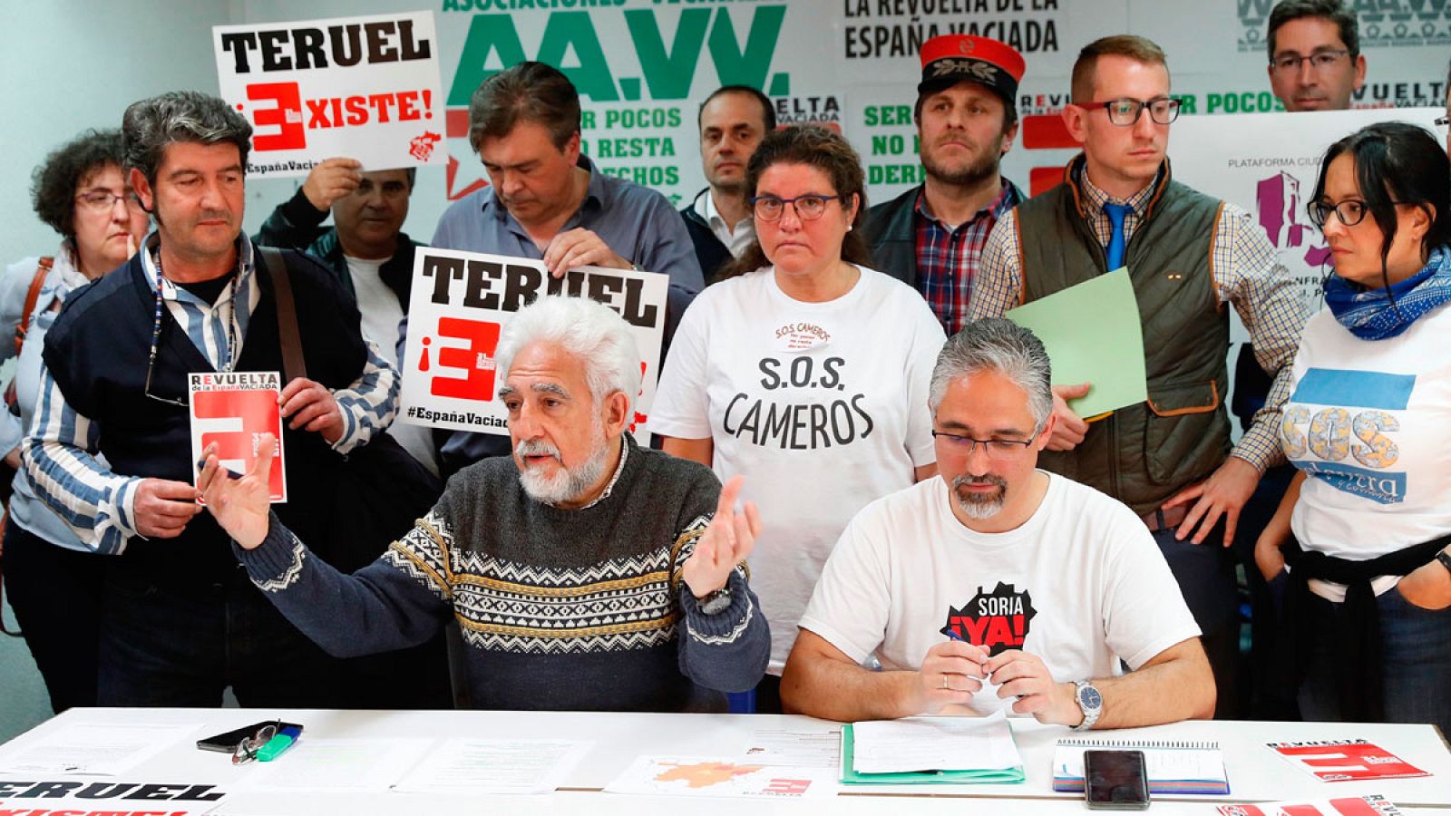 Rueda de prensa ofrecida este sábado por la Federación Regional de Asociaciones Vecinales de Madrid (FRAVM)