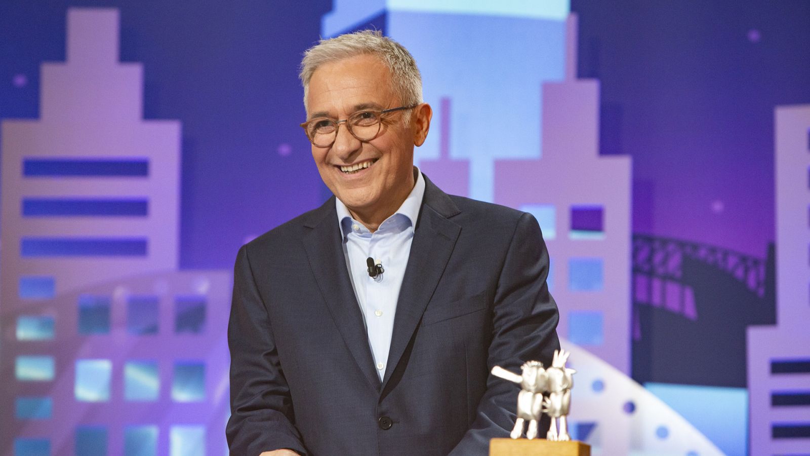 Xavier Sardá en el plató de Juego de Niños