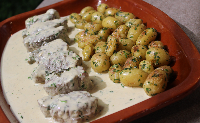 Receta de "solomillo con salsa de mostaza" de Dani Garca