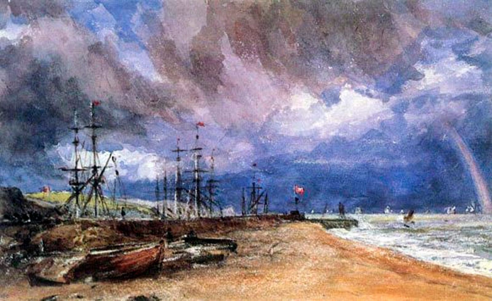 El puerto de Folkestone, de John Constable, un puntor que recordamos esta semana
