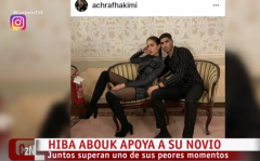Hiba Abouk y Achraf Hakimi juntos en los momentos más delicados