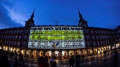 La Junta Electoral abre un expediente sancionador al Ayuntamiento y a Podemos por proyectar los 'papeles de Bárcenas' en la Plaza Mayor de Madrid
