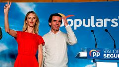 Aznar tacha a Sánchez de "candidato secesionista" y pide el "voto útil" para el PP y Casado
