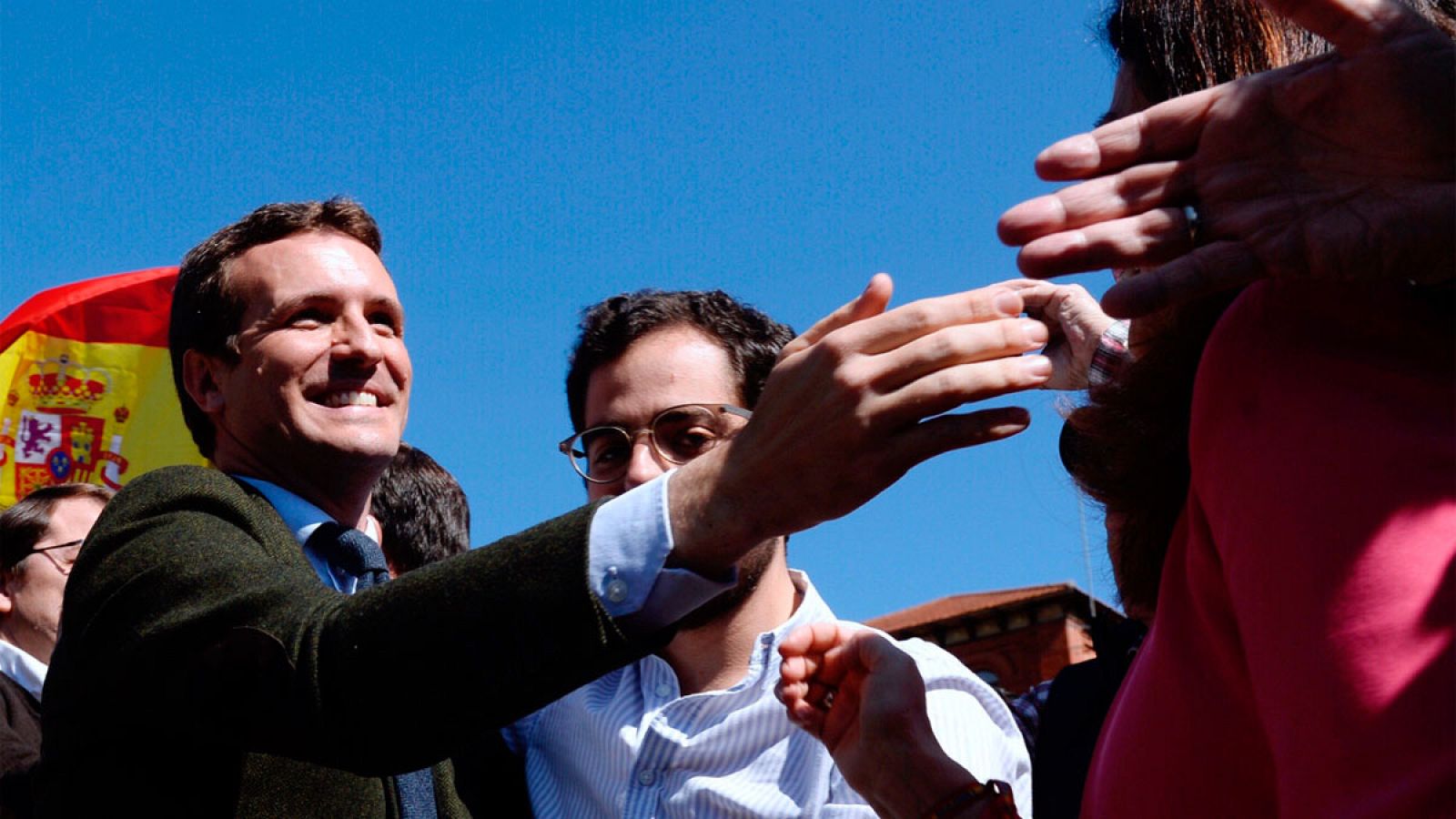 El presidente del PP, Pablo Casado, en un acto en Valladolid