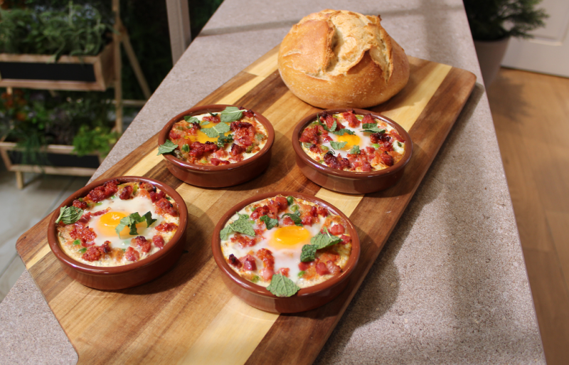Receta de "huevos a la flamenca" de Dani Garca