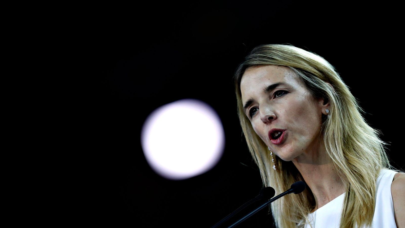 Cayetana Álvarez de Toledo en un mitin