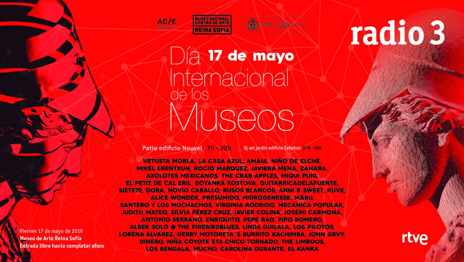 Cartel de Radio 3 en el Día Internacional de los Museos