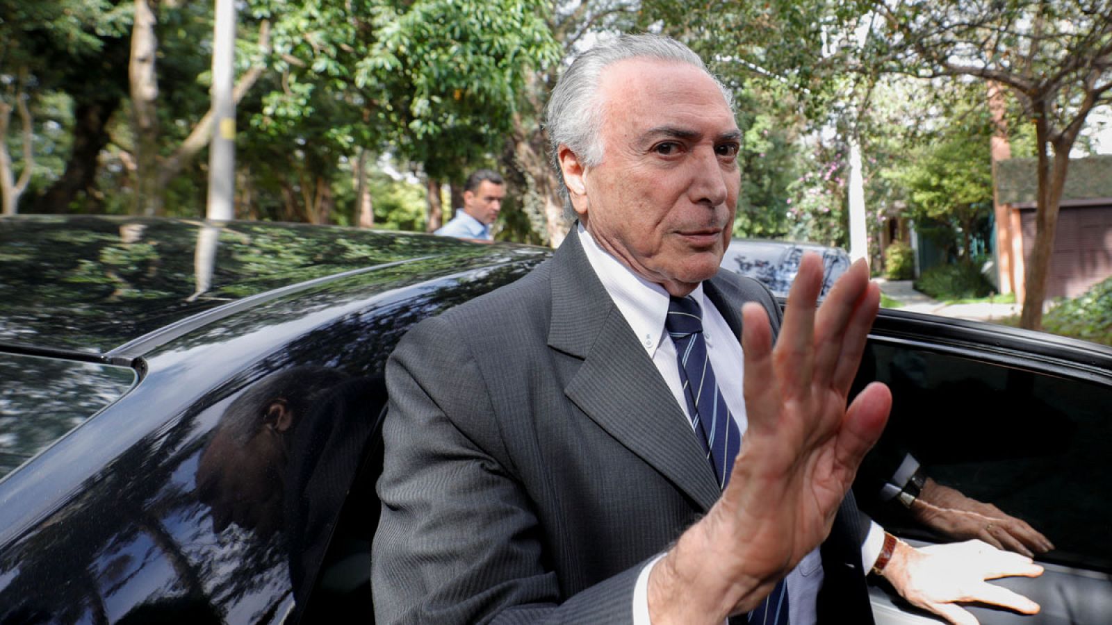 El expresidente Michel Temer llega a su casa en Sao Paulo tras abandonar la cárcel