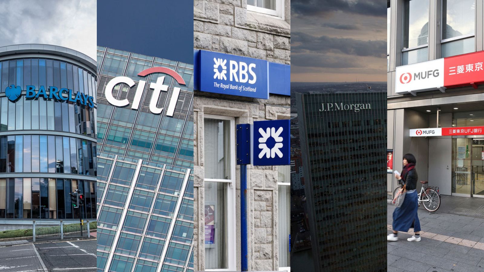 Los cinco bancos multados por la Comisión Europea