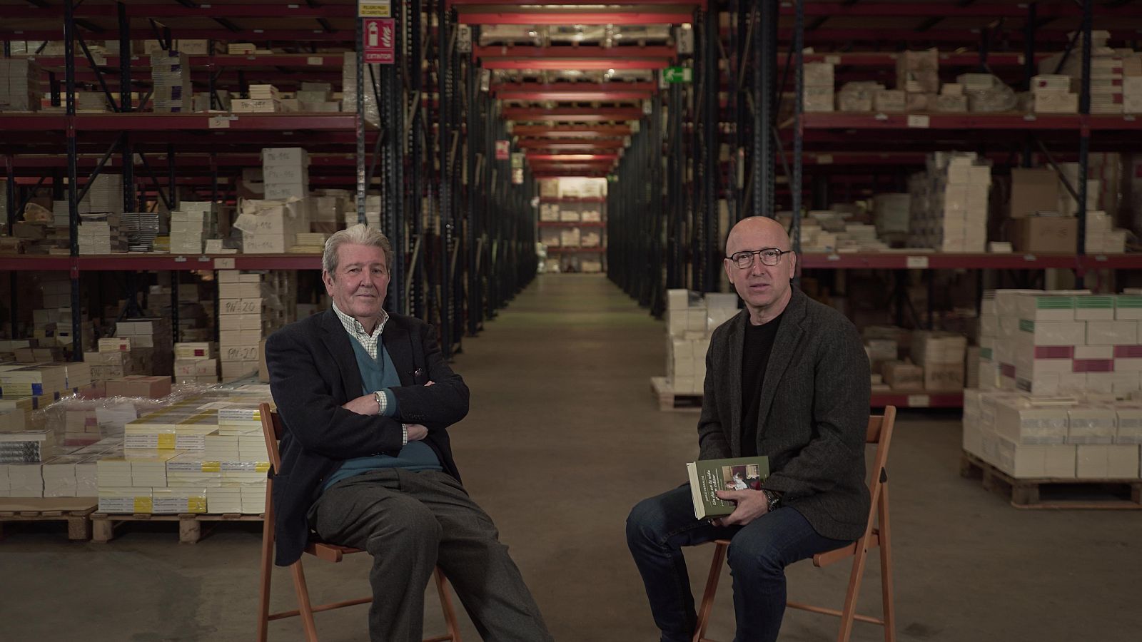 Jorge Herralde con Óscar López