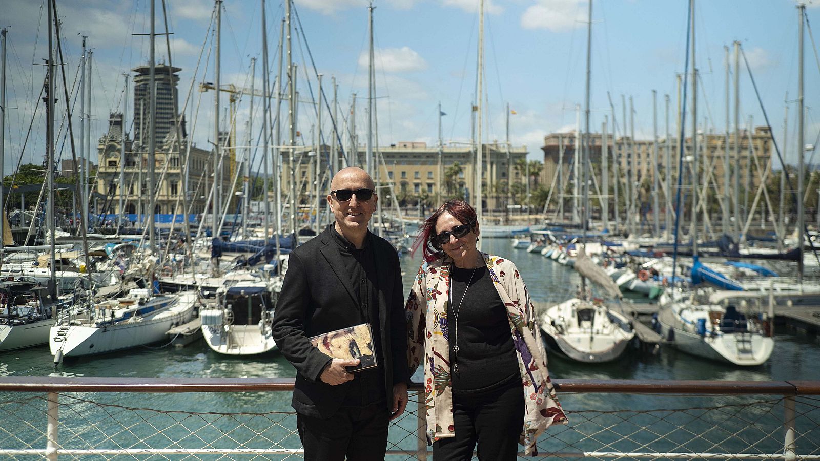 Elia Barceló con Óscar López