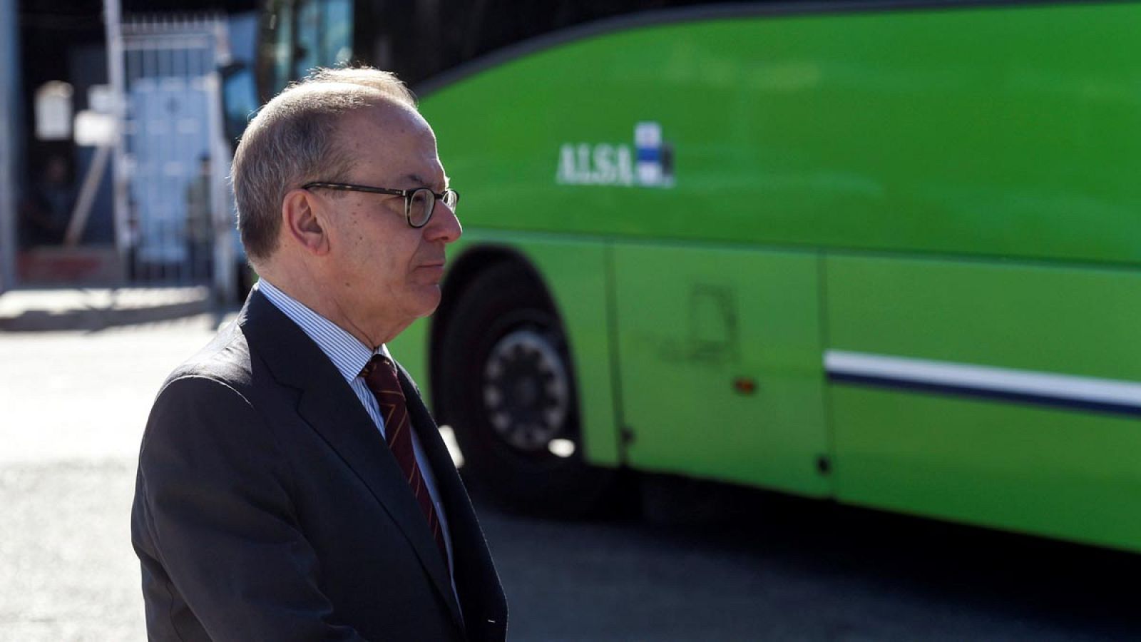 El ex director general del FROB Antonio Carrascosa a su llegada este lunes a la sede de la Audiencia Nacional