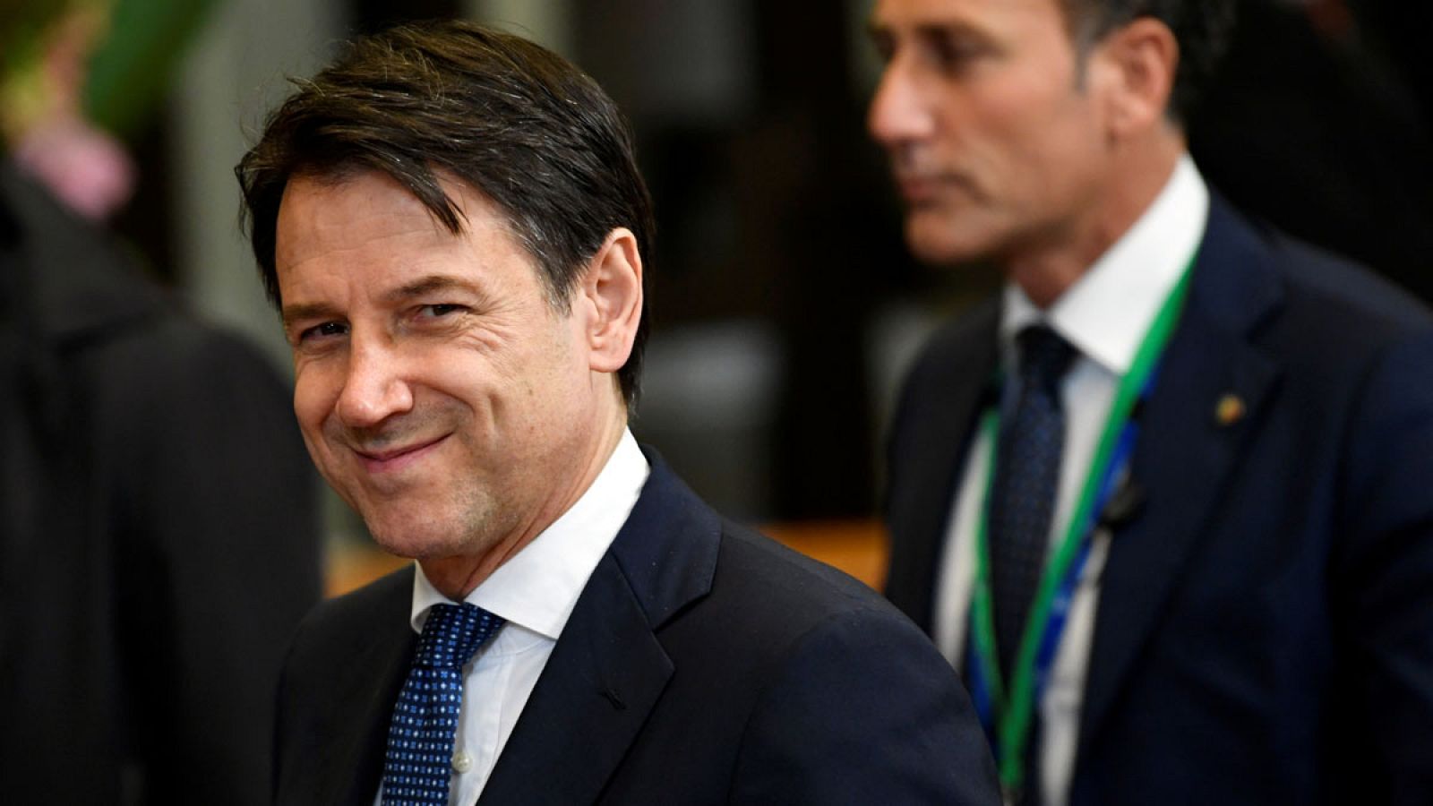 El primer ministro italiano, Giuseppe Conte, a su llegada a la cumbre de líderes de la UE celebrada en Bruselas tras las elecciones europeas