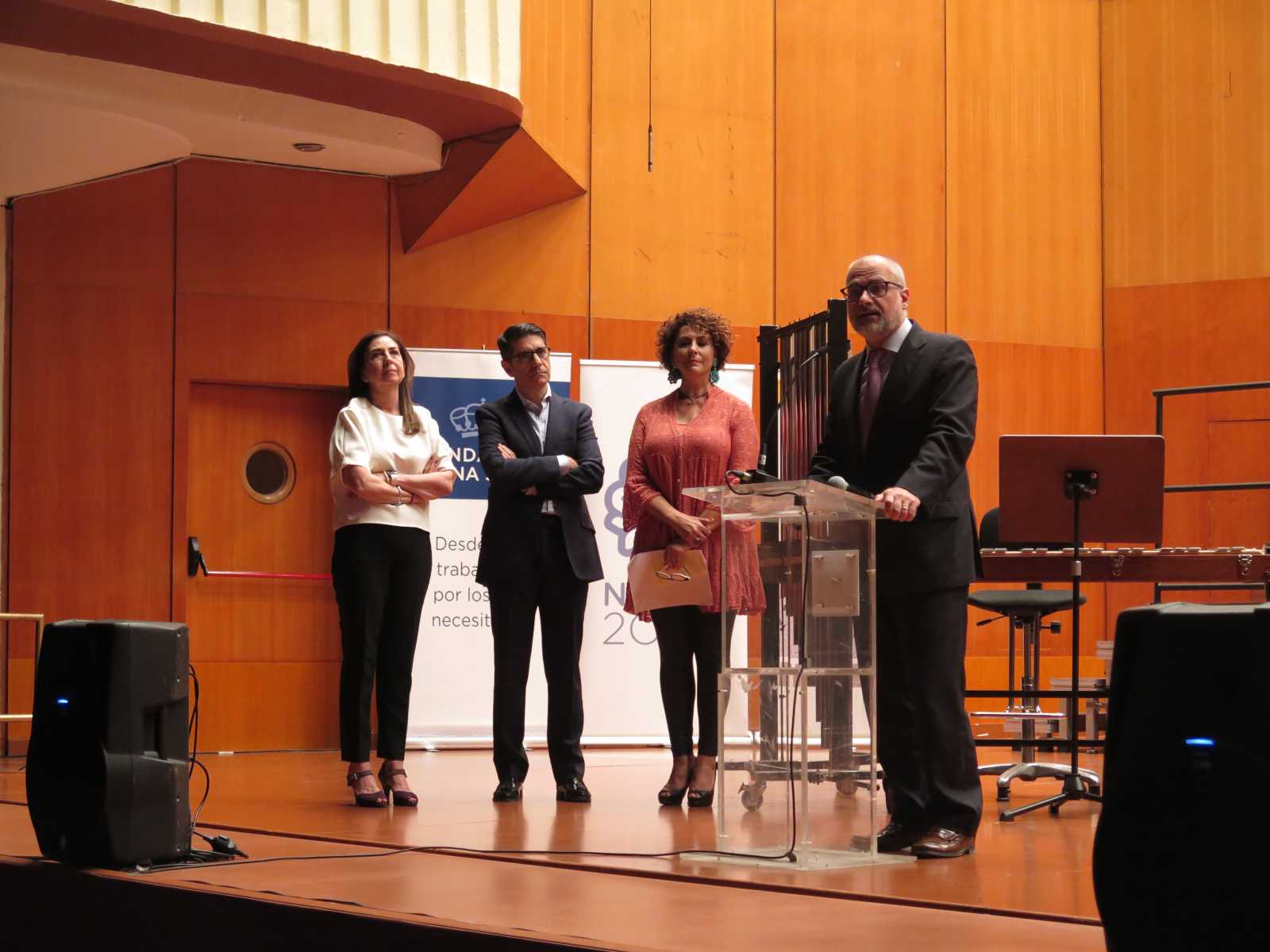En la foto José Luis Nogueira, secretario Fundación Reina Sofía; Manuel Ventero, director Orquesta y Coro RTVE