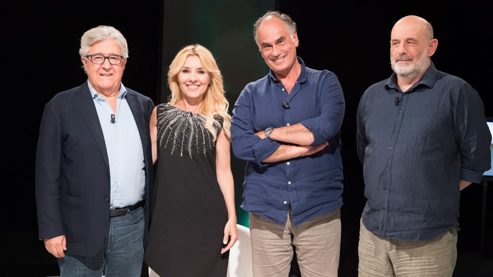Cayetana Guillén con Joaquín Gutiérrez Acha, José María Morales y Carlos de Hita