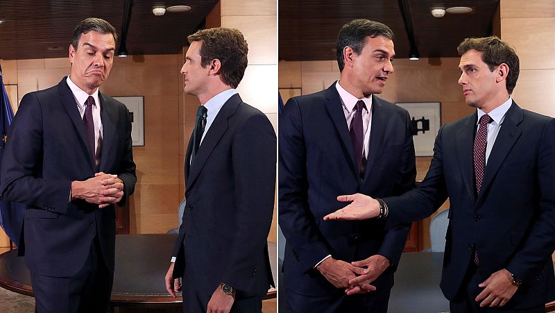 Sánchez pide a Casado y Rivera que se abstengan en su investidura y ambos se niegan