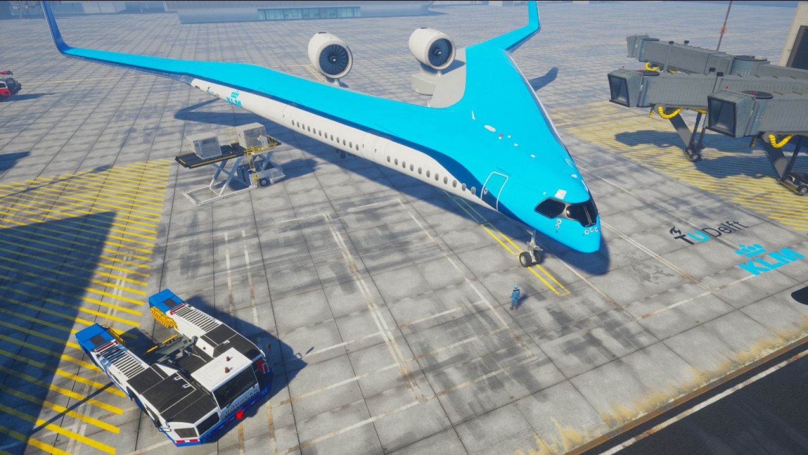 Representación del Flying-V.