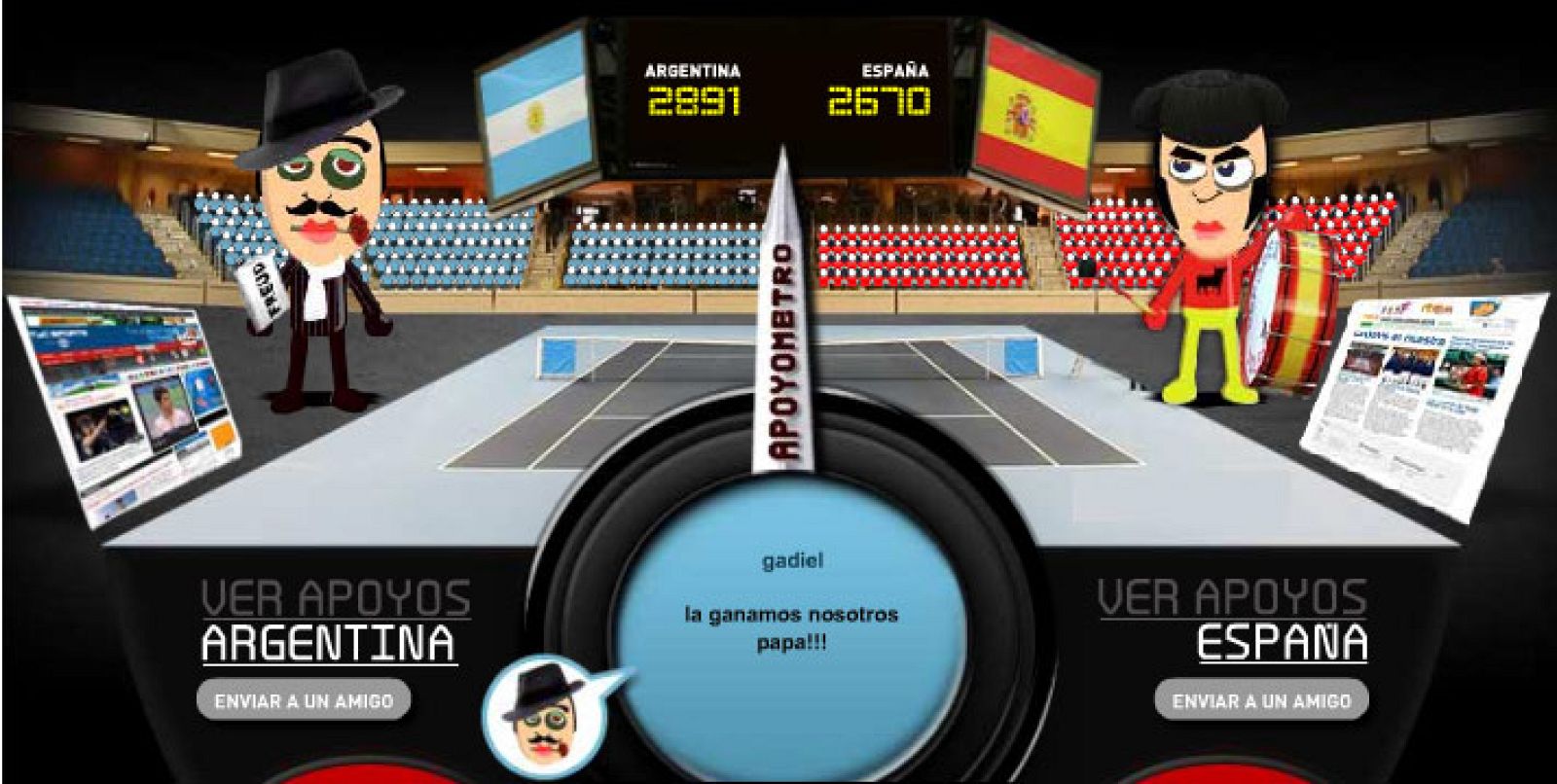 El "Apoyómetro" de La Villa ya ha recibido máss de 5.000 mensajes de apoyo.