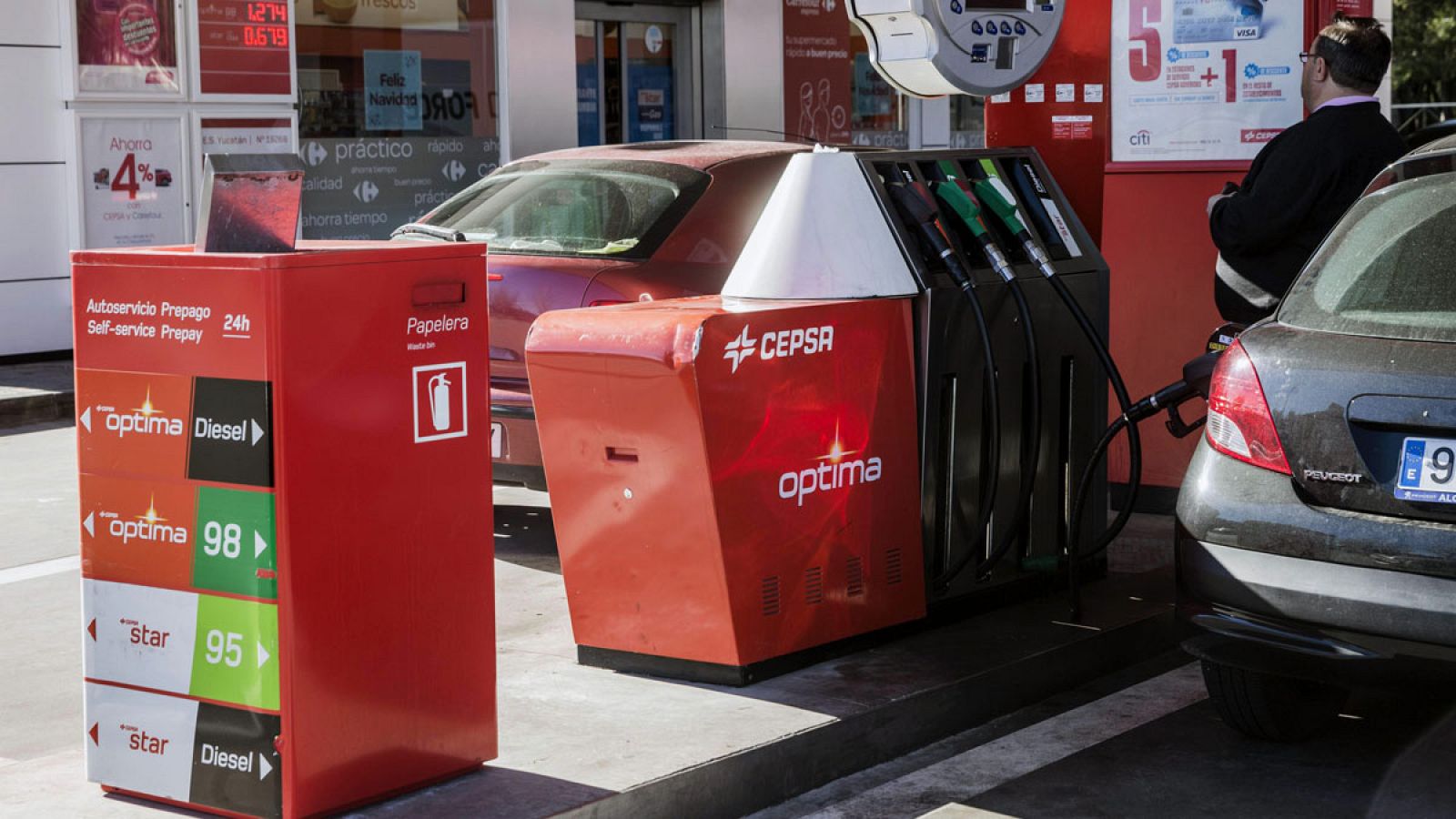 Una gasolinera en Madrid