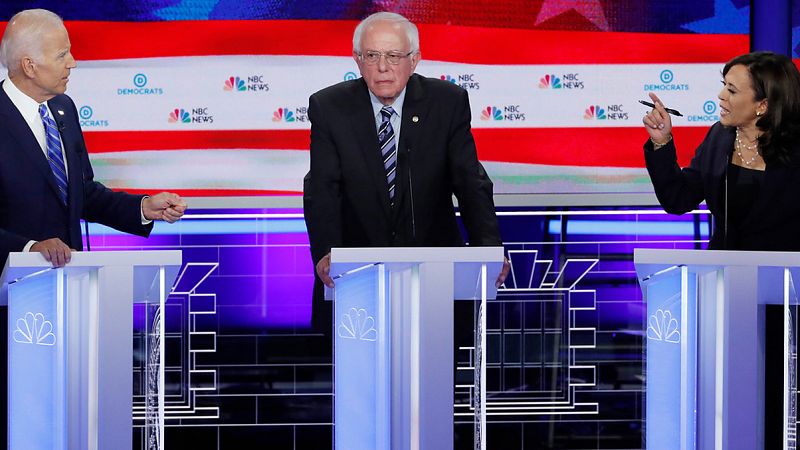 Kamala Harris roba el protagonismo a Biden y Sanders en el segundo debate para las primarias demócratas 