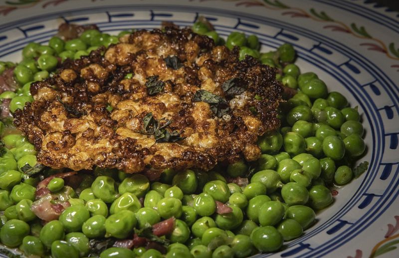 Receta de "guisantes con jamn" de Dani Garca