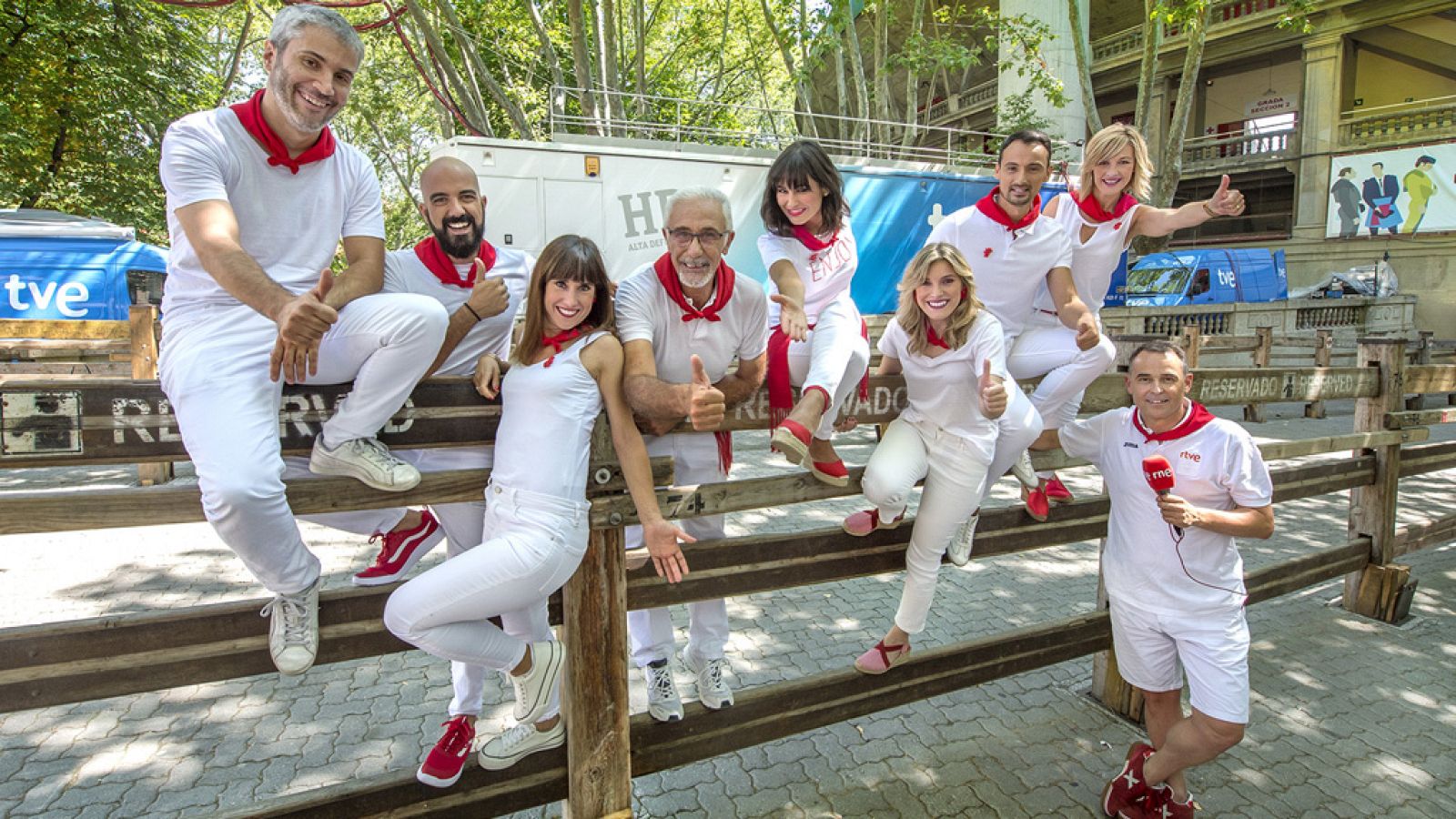 Equipo de RTVE en San Fermín