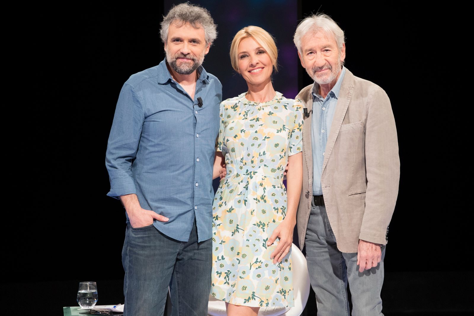 Cayetana Guillén Cuervo con Pau Durà y José Sacristán