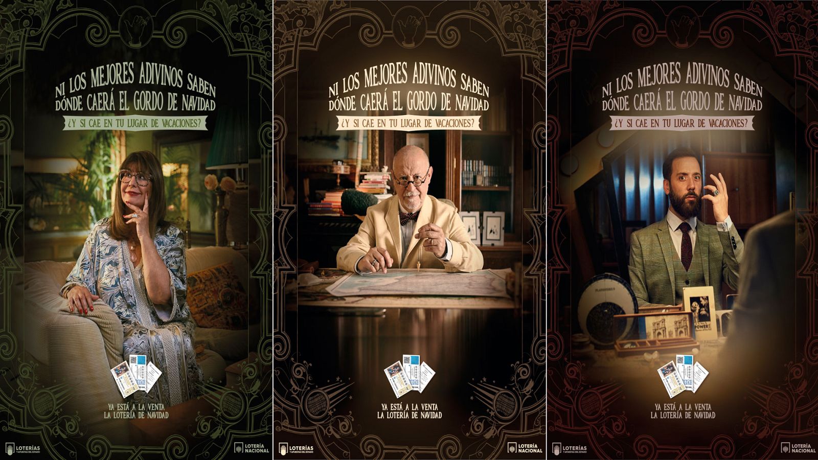 Carteles de la campaña de verano de la Lotería de Navidad 2019