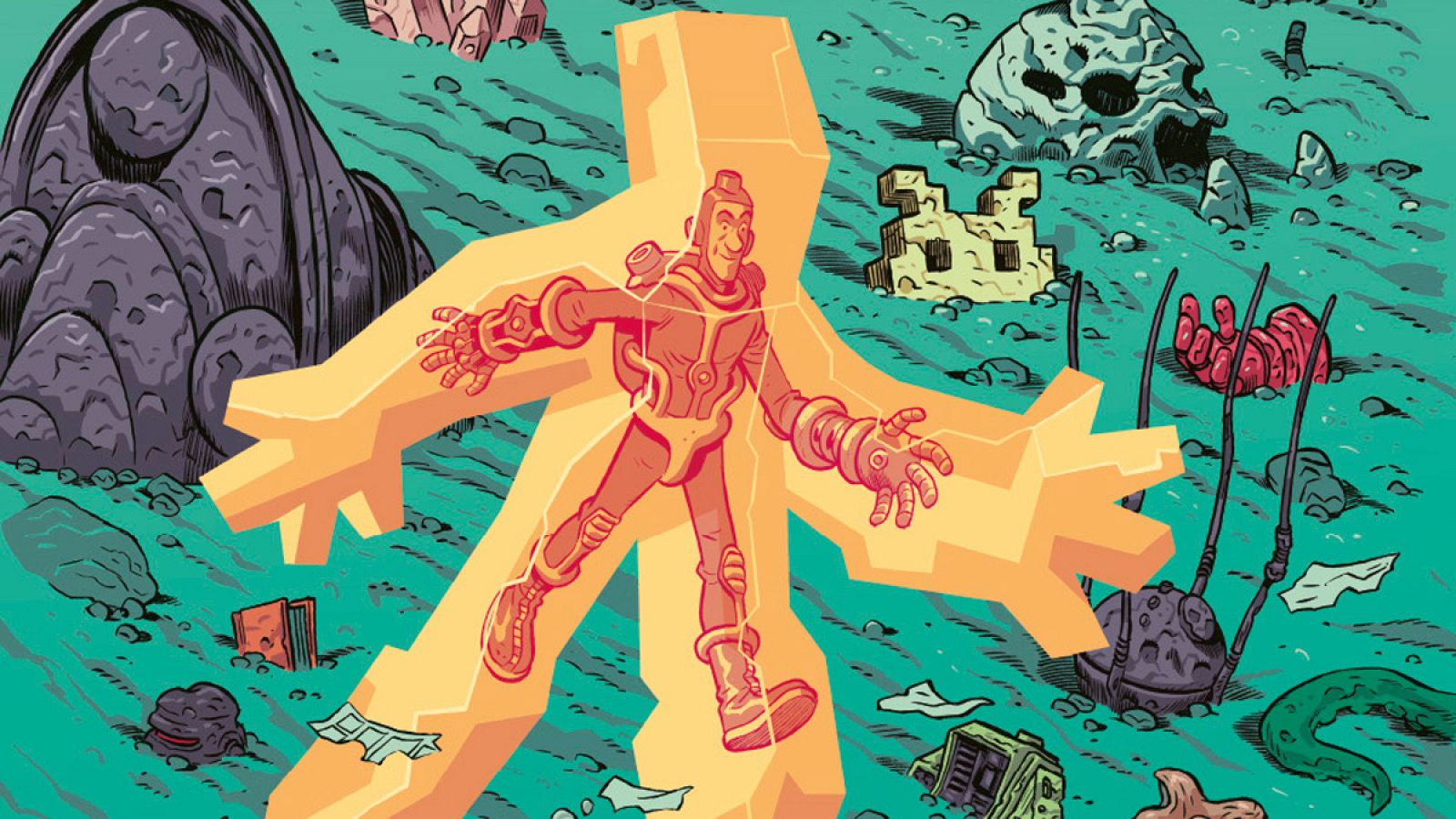 Detalle del cartel de Albert Monteys para el Celsius 232