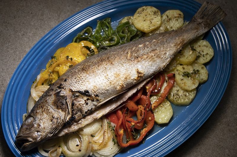 Receta de "corvina al horno" de Dani Garca