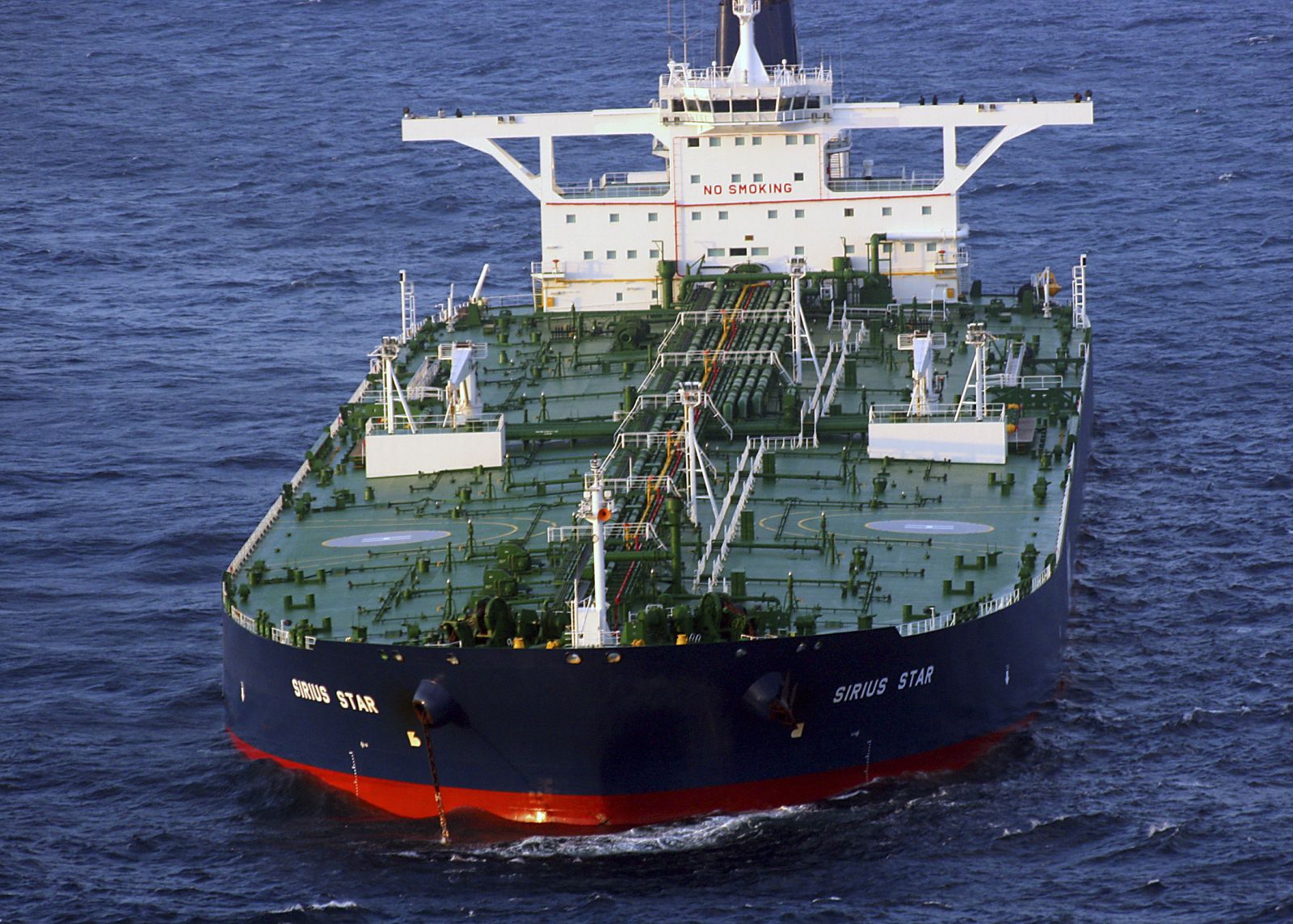 El superpetrolero con bandera liberiana "Sirius Star"