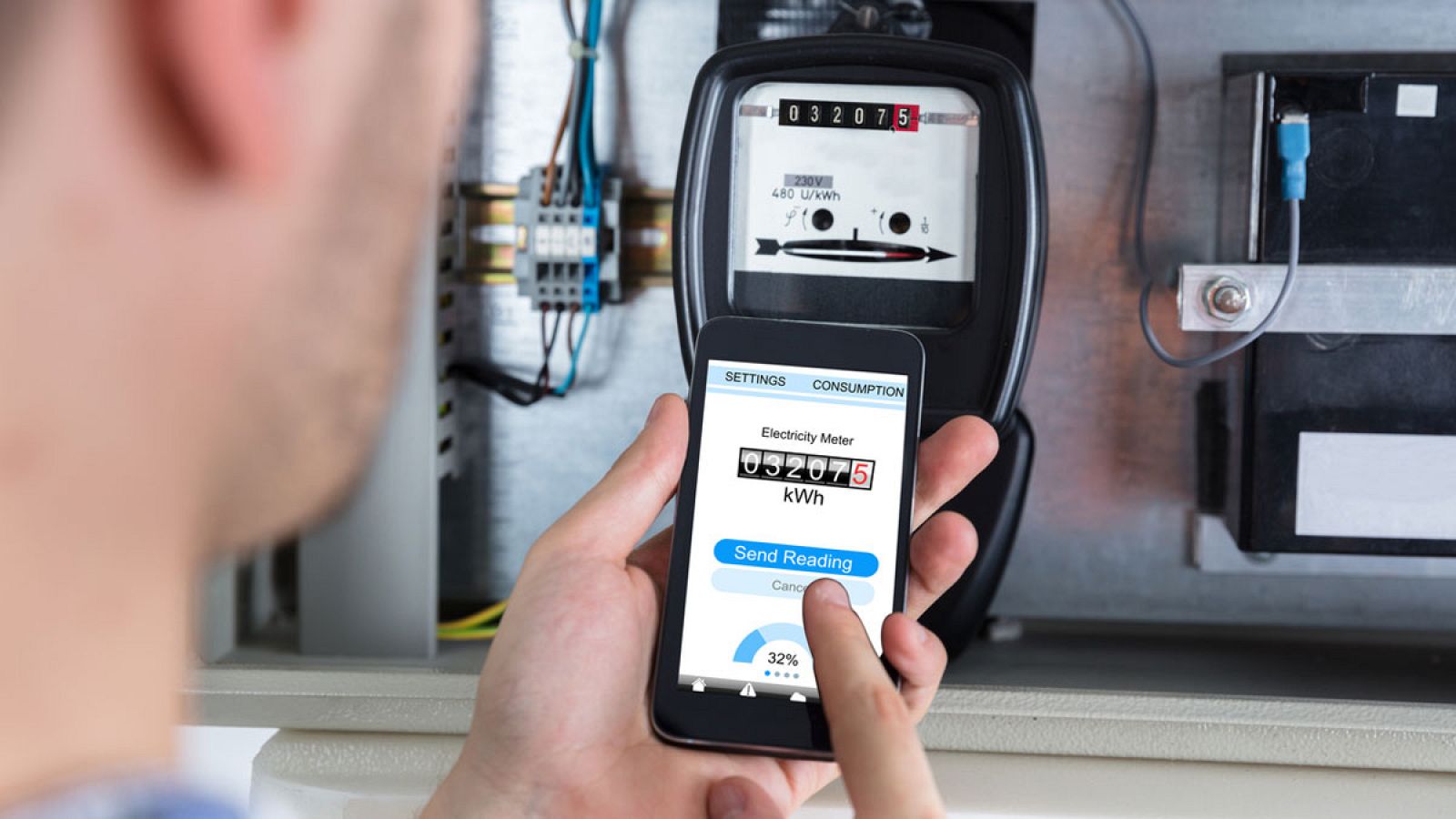 Lectura de un contador de la luz