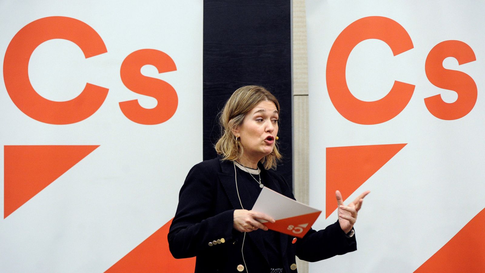 Marta Rivera en un acto de Cs durante la campaña para las pasadas elecciones del 28A