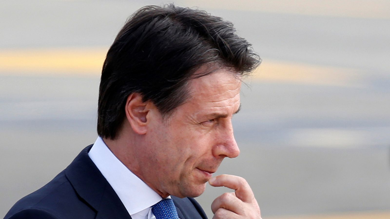 El primer ministro italiano en funciones, Giuseppe Conte, llega a Biarritz para participar en la cumbre del G7