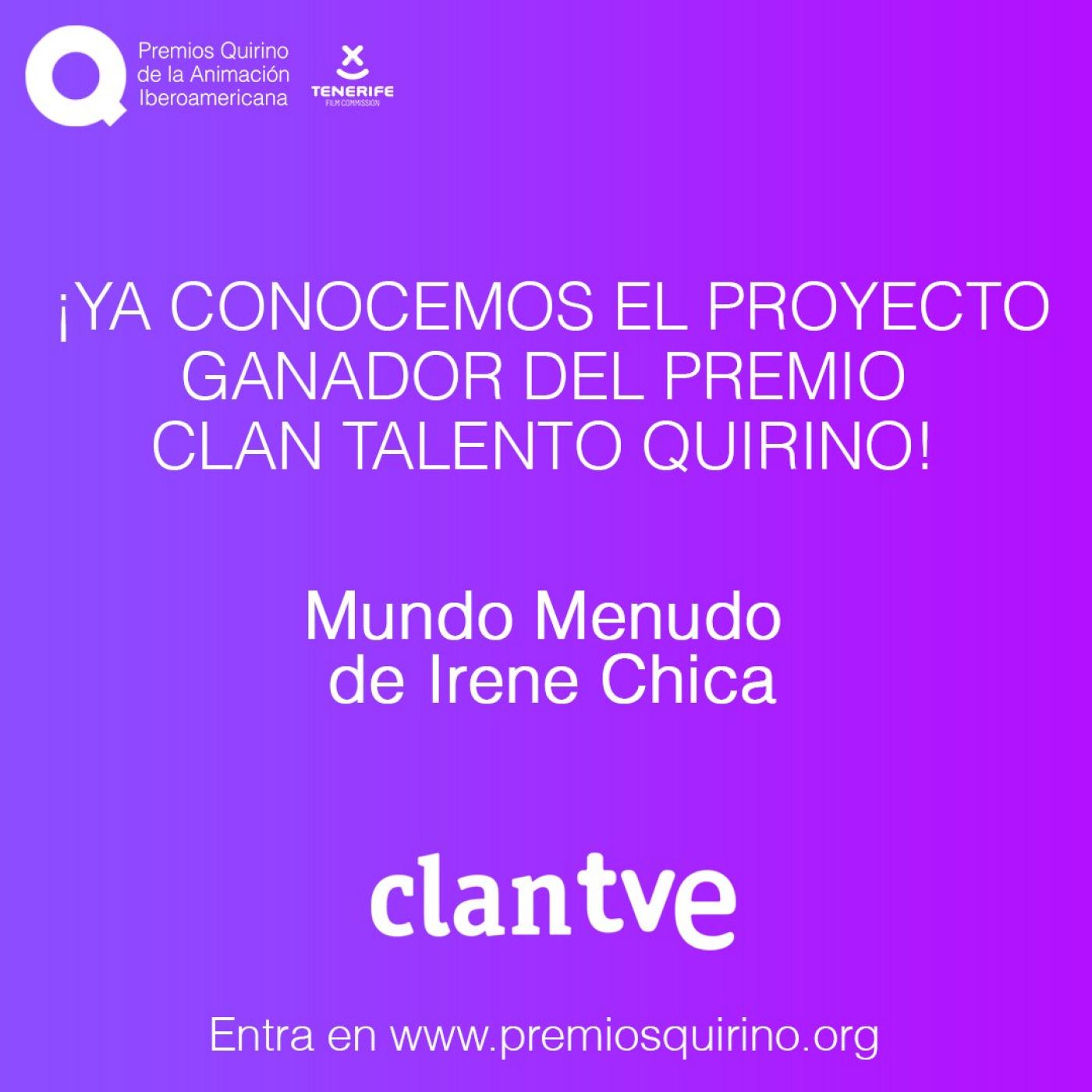 Cartel proyecto ganador Premio Clan Joven Talento