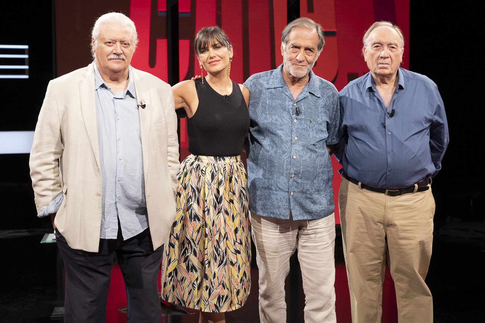 Mario Gas, Ramón Barea y Fernando Méndez Leite, con Elena S. Sánchez