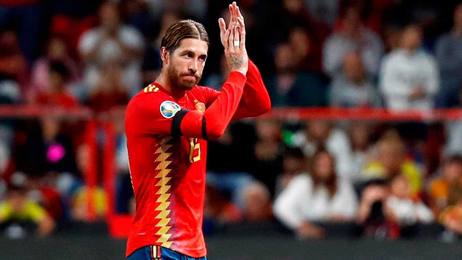 Sergio Ramos, celebrando un gol