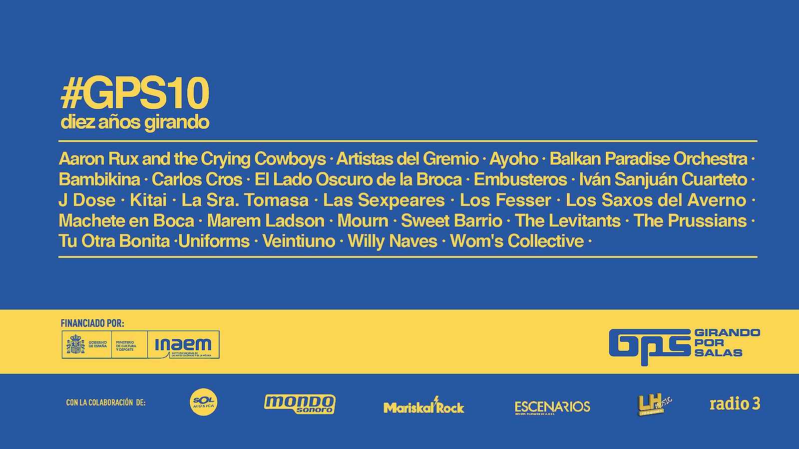 Los artistas seleccionados para participar en Girando Por Salas #GPS10